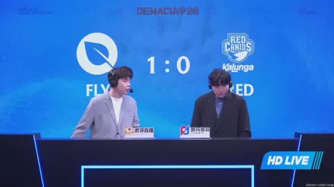 Poster siaran FlyQuest VS RED Canids