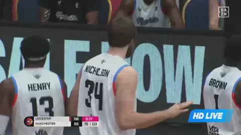 Poster siaran Leicester Riders VS Manchester Basketball