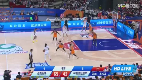 Poster siaran Shanghai Jiushi Sharks VS Shenzhen Leopards
