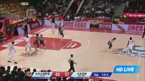 Poster siaran Jilin Northeast Tigers VS Beijing Shougang Ducks