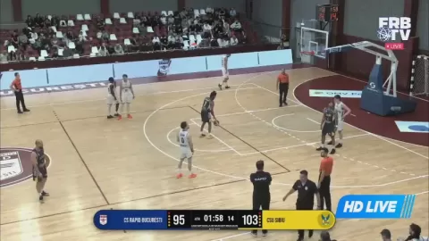 Poster siaran Rapid Bucuresti VS CSU Atlassib Sibiu
