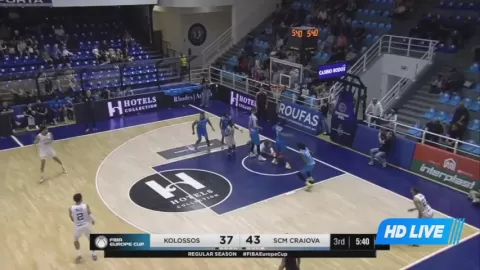 Poster siaran Kolossos Rhodes H Hotels Collection B.C. VS SCM Craiova