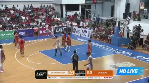 Poster siaran Quezon Huskers VS Zamboanga Familys Brand Sardines