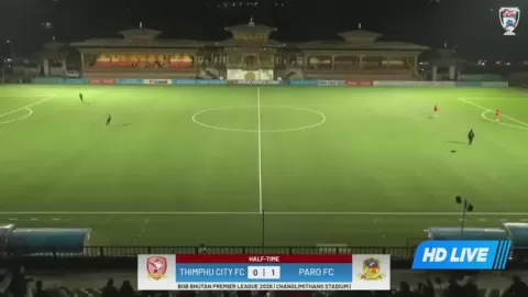 Poster siaran Thimphu City VS Paro FC