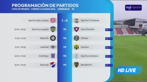 Poster siaran Sportivo San Lorenzo VS Club Sportivo Trinidense