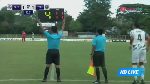 Poster siaran Chinland FC VS Yangon City