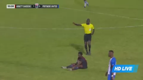 Poster siaran Arnett Gardens VS Portmore United