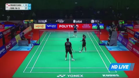 Poster siaran Pramono R D E / Candani A N VS Ki D J / Jeong N E